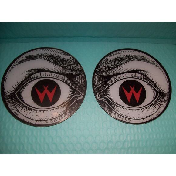 Cyclone Pinball Machine Plastic Promo Drink Coaster Set Of 2 Eyes - Picture 4 of 6